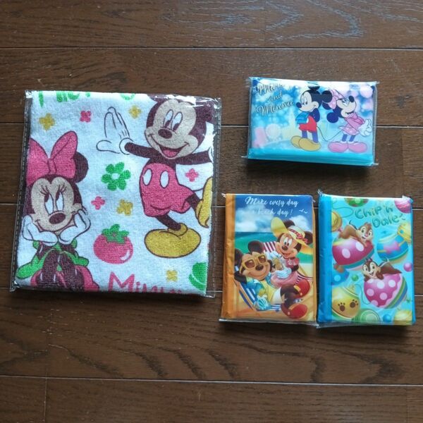 ミッキー ミニー タオル ポケットティッシュ【送料込】