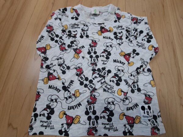 ミッキーマウス 長袖 Tシャツ 95 ディズニー こども服