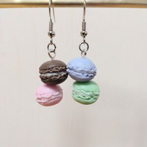 ハンドメイド ピアス マカロン⑥