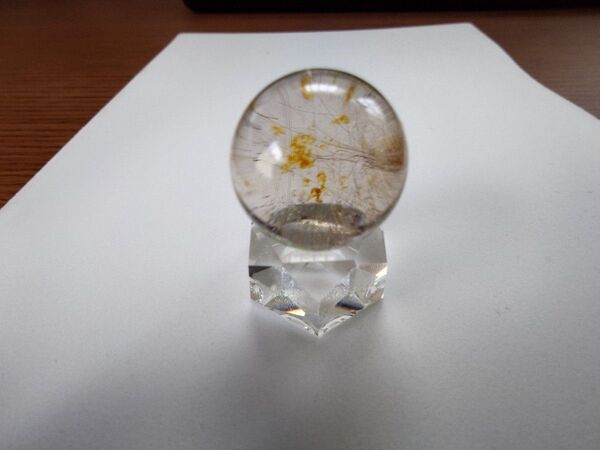 ルチルスフィア ルチルクォーツ 球形 24mm 台座付き