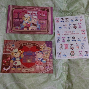 【ダッフィー&シェリーメイ】バレンタイン&スノーマンミッキー・ミニー★ポストカード3枚★ディズニー Disney★TDS