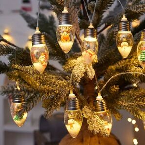 クリスマスイルミネーション ライト クリスマスツリー 電池式 2m 10LED