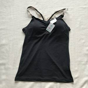 bla attaching camisole L size black color back style beautiful anti-bacterial deodorization processing * unused 