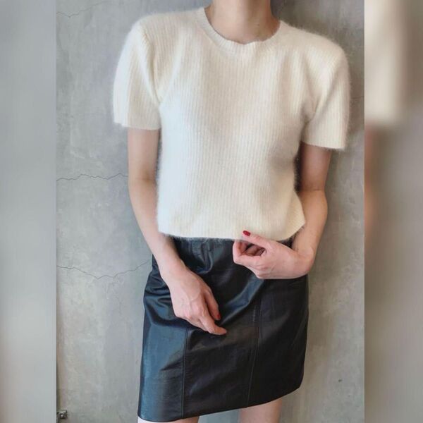 90's vintage white angora sweater