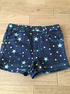 used☆デニム×星柄ストレッチショートパンツ 100㎝