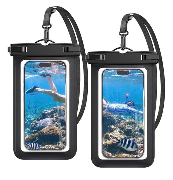 スマホ 防水ケース 海 【2枚セット&熱圧技術】防水 スマホケース IPX8