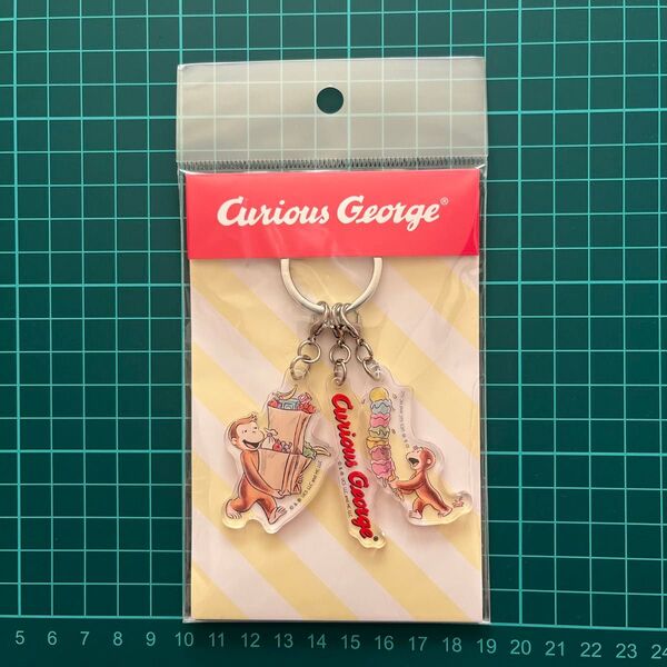 おさるのジョージ 3連アクリルキーホルダー