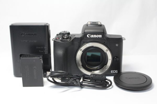 【特急美品】すぐ撮影できるセット ミラーレス一眼カメラ EOS Kiss M ボディ ブラック Canon キャノン キヤノン 一眼レフ キス A169