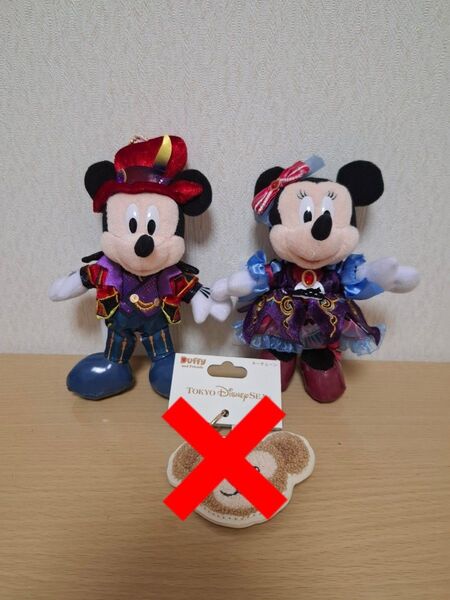 ディズニーハロウィン2024 ぬいぐるみバッジ ミッキー&ミニー