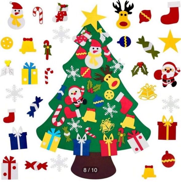 クリスマスツリー フェルトツリー タペストリー オーナメント 壁掛け フェルト布