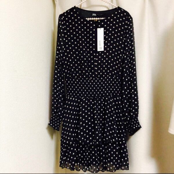 ZARA ドットワンピース