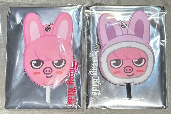ランダムミニうちわキーホルダー チャンビン トゥエッキ 2種 新品未使用 dominATE StrayKids 公式 スキズ
