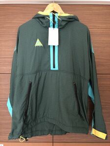 【最後　国内正規品　未使用　Mサイズ】NIKE ACG WOVEN HOOD ANORAK JACKET ウーブンフードアノラックジャケット　ナイロン　GRN