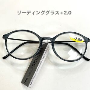 +2.0 リーディンググラス 新品 NEO CLASSIC SKINNY 老眼鏡 眼鏡フレーム