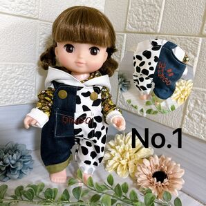 No.1 オーバーオールセット メルちゃんの服*ソランちゃん服
