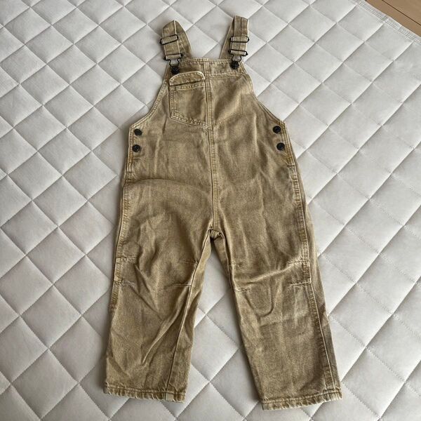 ZARA ベージュ コットン オーバーオール サロペット 男の子 女の子