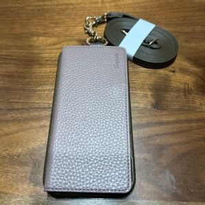 iPhoneカバー ストラップ付