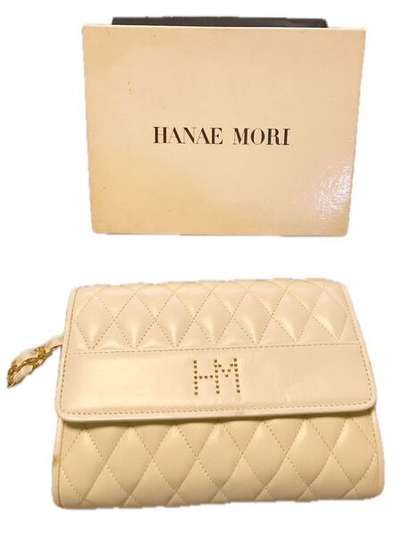 HANAE MORI ショルダーバッグ レザー チェーン ゴールド金具