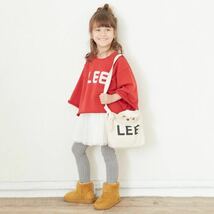 新品 アプレレクール×Lee大人気コラボ 後布帛ギャザートレーナー140 レッド 雑誌掲載 子供服 人気完売 カジュアルガーリー 色違い有_画像1