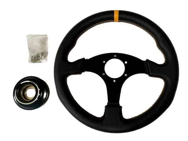社外 ステアリング 黄 33パイ 70mm クイックリリース セット 330mm simagic MOZAに アセコル car x ドリフト ハンコン ハンドル アルファ