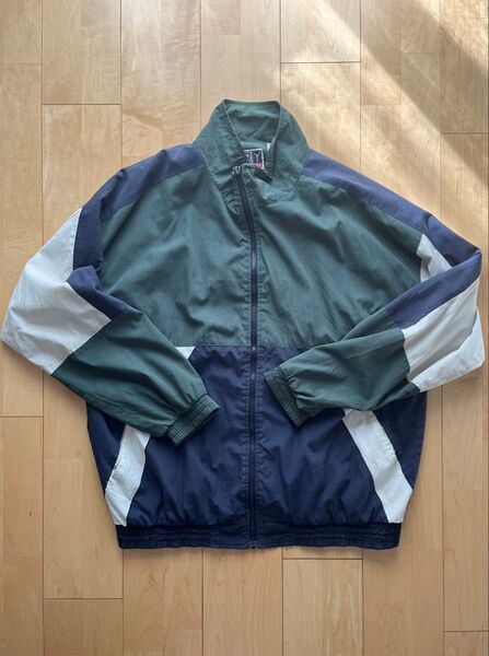 R&Y SPORT ナイロンジャケット グリーン 古着 レトロ スポーツ アウター ジャージ トラック