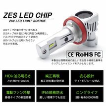 SJ系/SJ5/SJG 前期/後期 フォレスター LED ヘッドライト/ロービーム LED H11 11000lm 55W ZES オールインワン 6500K/ホワイト/白_画像6