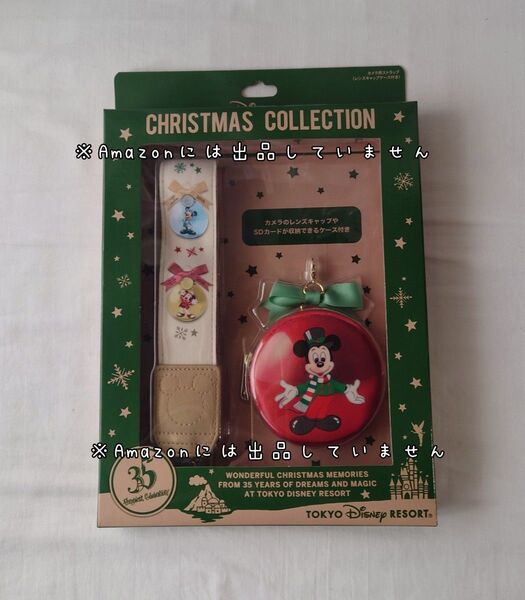 新品未開封 ディズニー クリスマス カメラストラップ ミッキー レトロ