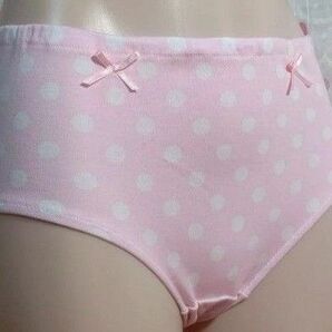 ★国産品★ 大きめショーツ 水玉ピンク リボン付 =170サイズ