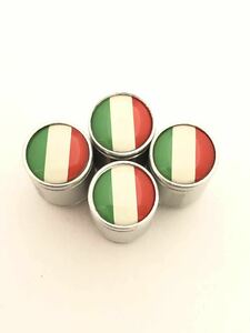 イタリア 国旗 ホイール エア バルブキャップ アルファロメオ ALFA ROMEO 75 145 146 147 155 156 159 164 166 4C 8C アルファブレラ b