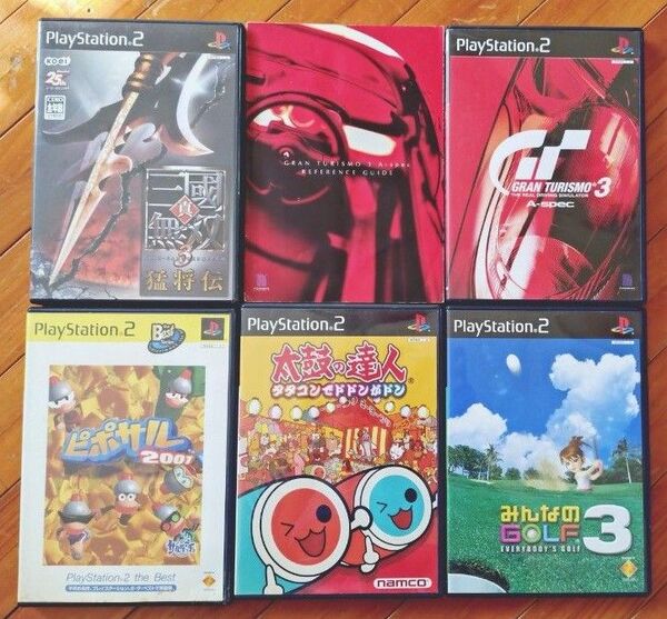 PlayStation2 ソフト 5点まとめ売り(グランツーリスモ・みんゴル等)