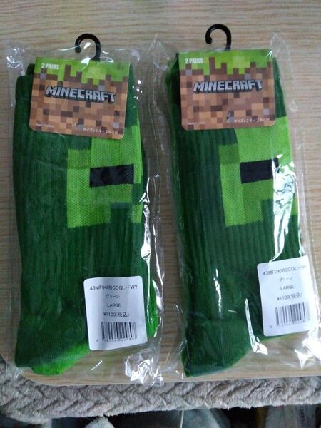 値下げ!マインクラフト ソックス 4足セット 24 25 26