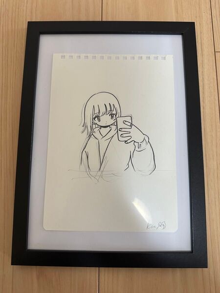 田中かえ 原画 サイン入り 額装済 イラストレーター
