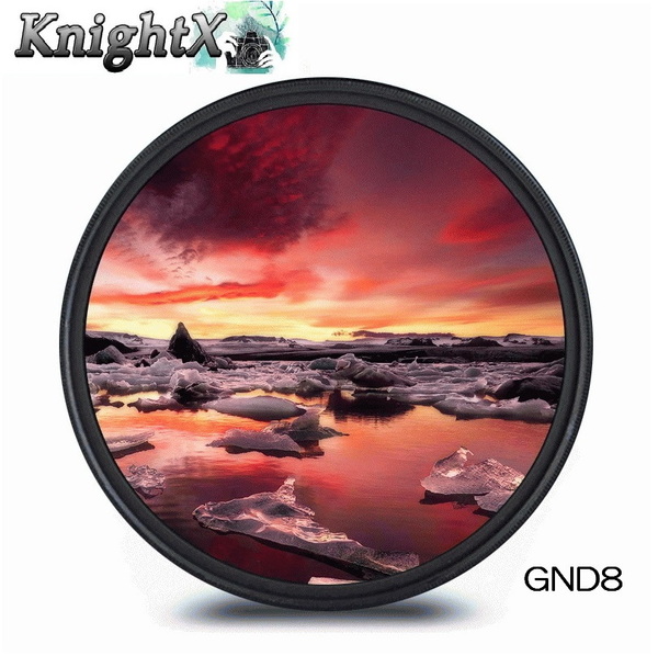 新品 KnightX 62mm 薄枠 ハーフ ND8 ハーフグラデーション NDフィルター フィルター径 広角レンズ対応 簡易ケース付き