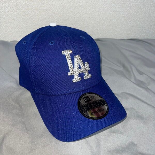 NEW ERA ロサンゼルス ドジャース キャップ ラインストーン ブルー