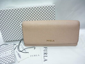 FURLA フルラ レザー 二つ折り 長財布 ピンク系 バビロン 871074 ピンクベージュ ※定形外510円発送可