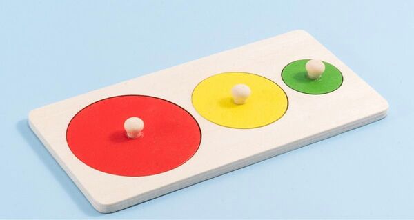 型はめパズル 知育玩具 モンテッソーリ カラフル 型はめ 3ピース