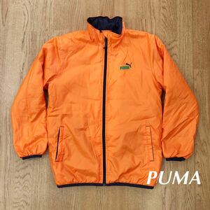 PUMA / Puma * Kids child 150.* Zip up jacket sportswear windbreaker cotton inside ( light )* fastener guard Logo embroidery 