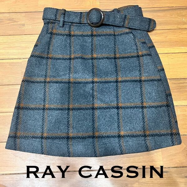 RAY CASSIN チェック柄スカート ひざ丈