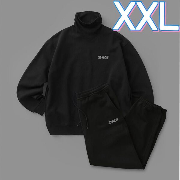 希少XXL ELECTRIC LOGO TURTLENECK SWEAT SET UP (BLACK)