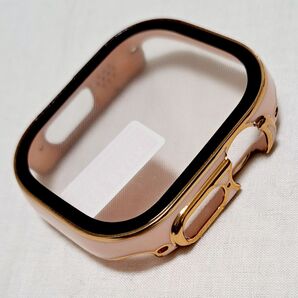 アップルウォッチ ウルトラ2 強化 ガラス カバー 49mm ローズゴールド