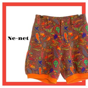 Ne-net ネネット 希少 レディース ハーフパンツ 秋 冬 vintage 総柄 L