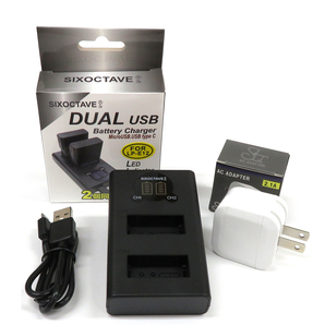 ★ LC-E12 LP-E12 Canon キヤノン 互換デュアルUSB充電器 ★コンセント充電用ACアダプター付き★ 2点セット