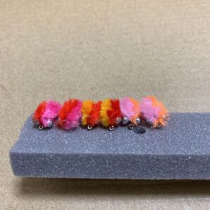 完成フライ エッグ フライ 10番 秋〜冬の渓流 管理釣り場に!色違い6個セット