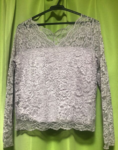 w closetスカラップレースVネックプルオーバー