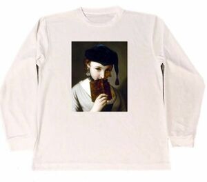 ピエトロ　ロータリ　ドライ　Tシャツ　名画　絵画　美女　美少女　グッズ　ロング　ロンT　白