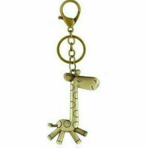 キーホルダー キリン アンティーク 可愛い