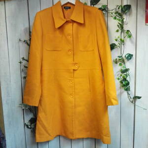 *511*KOOKAI* Koo kai * wool coat * wool 95%* orange *size40 France made 