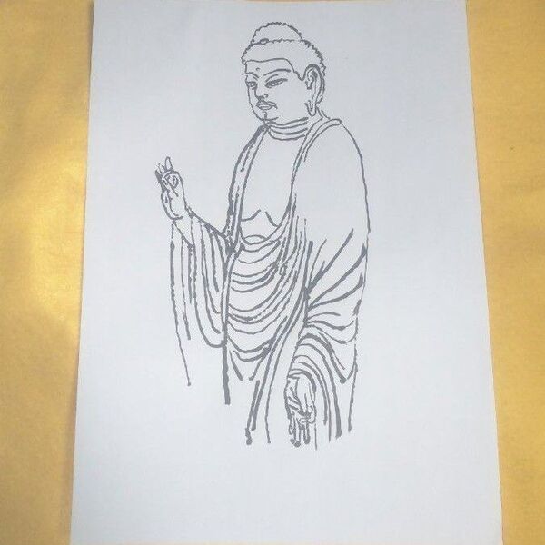 新・阿弥陀如来立像 仏像似顔絵
