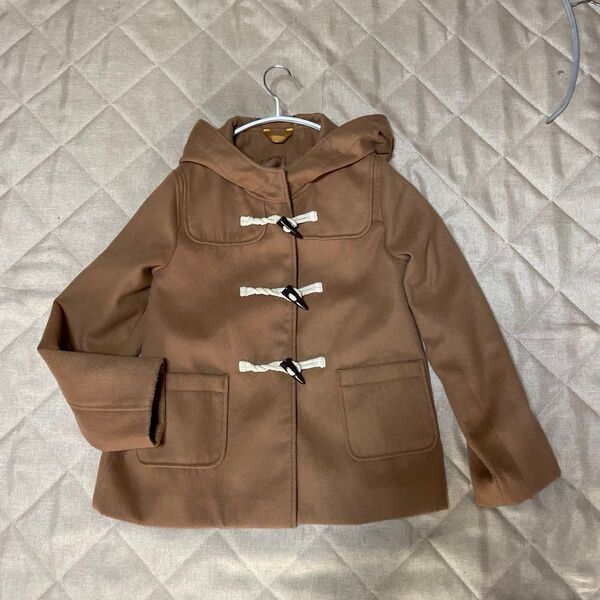 【GU】ダッフルコート ショート丈 キャメル レディースS ガールズ