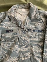 米軍 実物 放出品 ABU 上下セット USAF 長袖 シャツ パンツタイガーストライプ ミリタリージャケット コンバット サイズ 6 サバゲー 女子_画像3